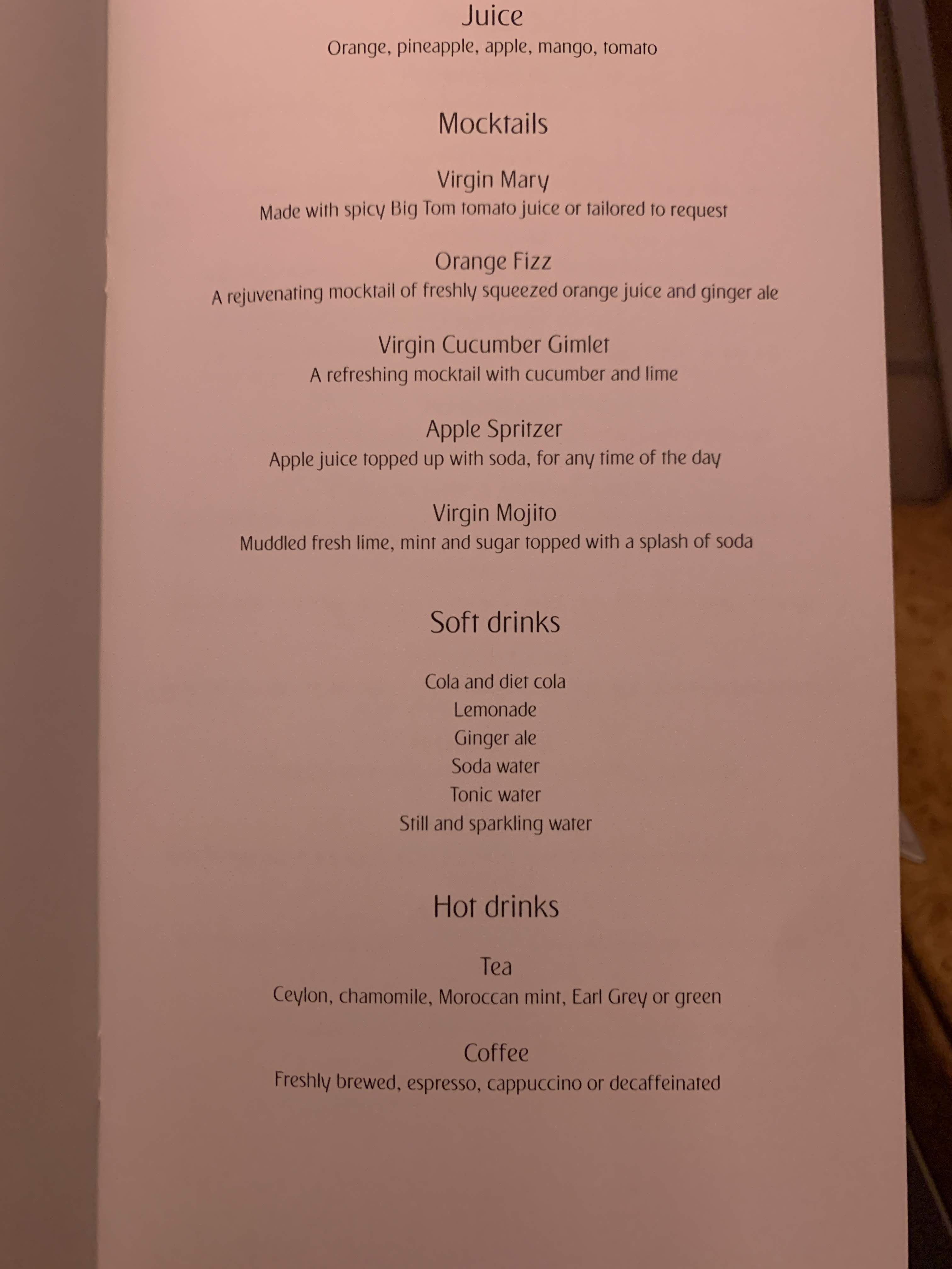 emirates business class a380 food